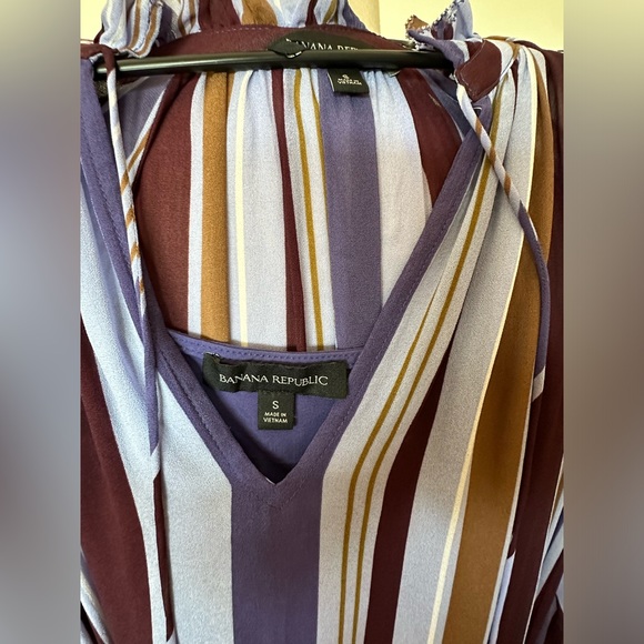 Banana Republic Maxi Dress. Small. Purple stripes. Good condition. - Picture 3 of 5